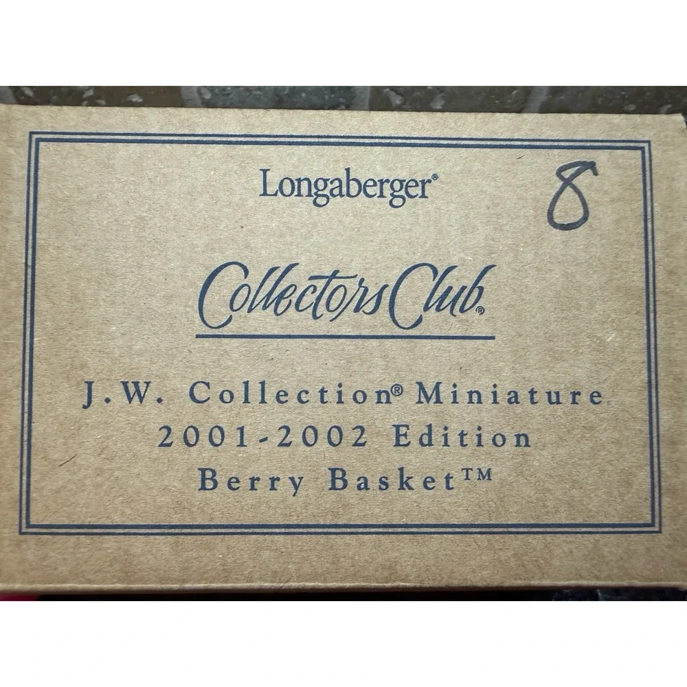 Longaberger Collectors Club JW Miniature 2001-2002 Berry Basket Combo‎ NEW